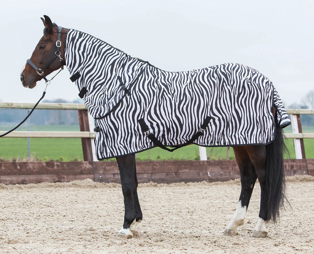 Попона сеточка с капором Harrys Horse Zebra